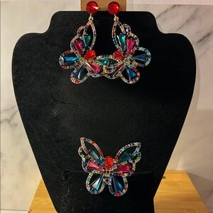 Colorful Butterfly Jewelry Set